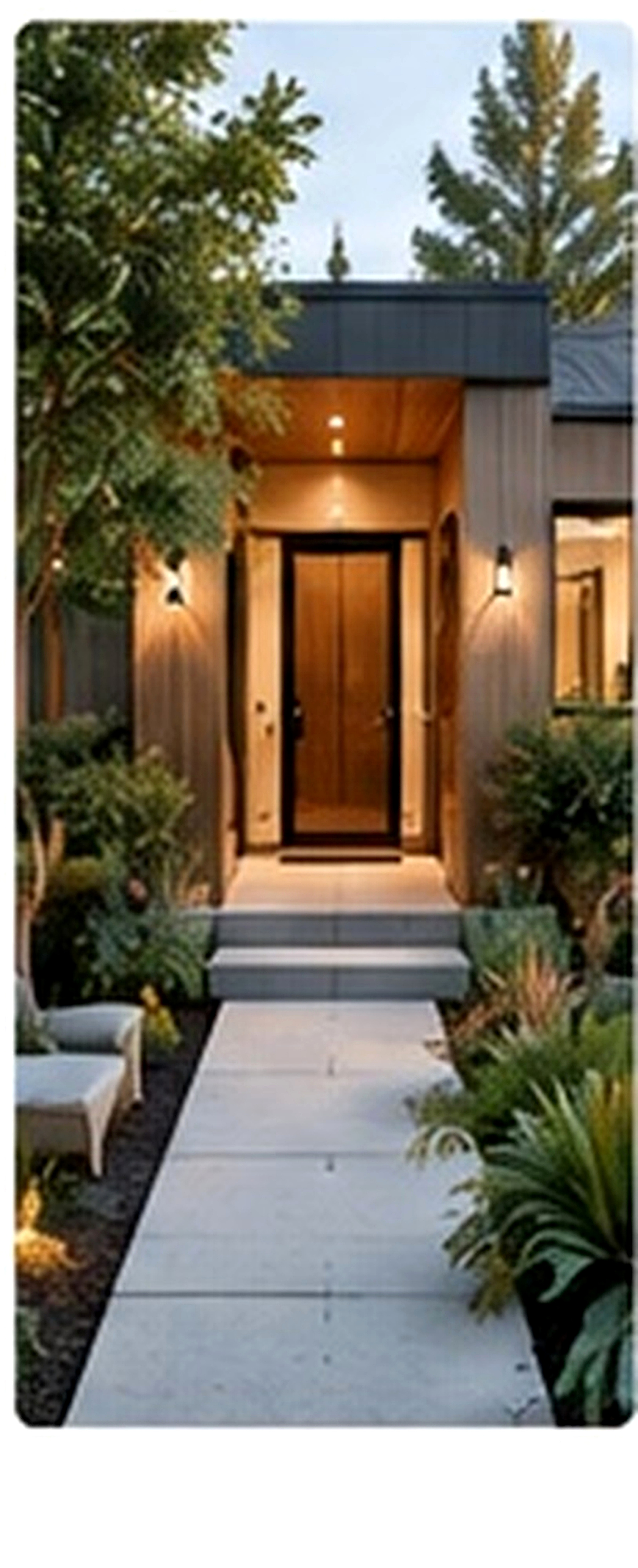 Modern residential entry